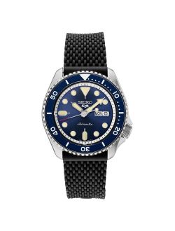 Men's Black Silicone Strap Automatic Watch - SRPD93