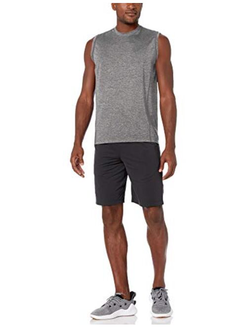 Amazon Brand - Peak Velocity Men's Tech-Stretch Sleeveless Quick-Dry Loose-fit T-Shirt