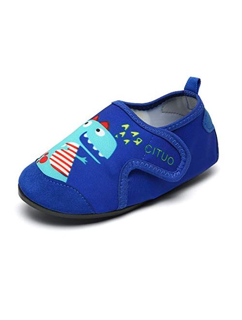 ChayChax Toddler Girls Boys Sock House Slippers Kids Lightweight Cute Cartoon Indoor Home Shoes with Non-Slip Rubber Sole