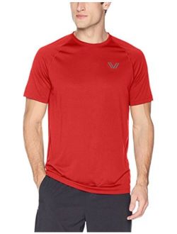 Amazon Brand - Peak Velocity Men's Tech-Vent Short Sleeve Odor-resistant T-Shirt
