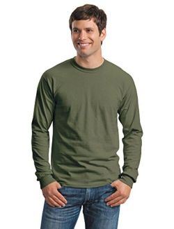 Ultra Cotton 6 oz. Long-Sleeve T-Shirt (G240) MILITARY GREEN