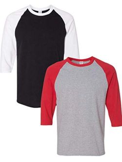 Heavy Cotton 3/4-Sleeve Raglan T-Shirt (G570)