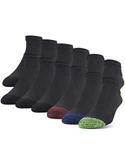 Gildan Mens Polyester Half Cushion Mid-crew Socks 12-pack 