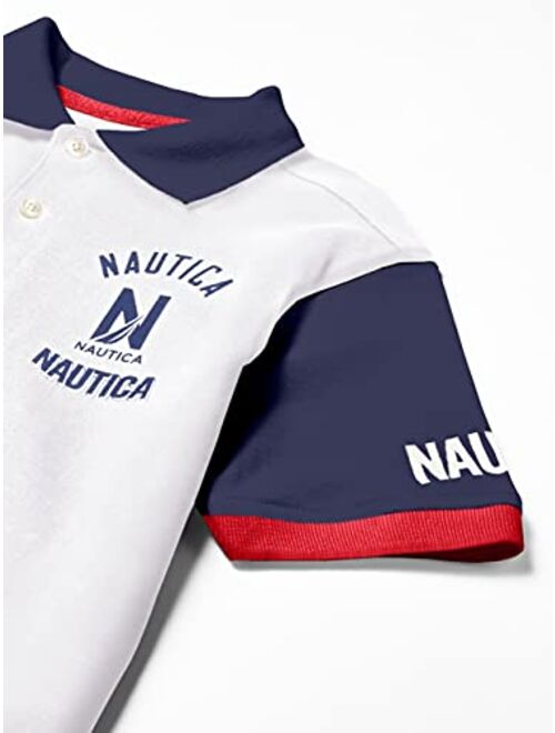 Nautica Boys' Short Sleeve Heritage Colorblock Polo