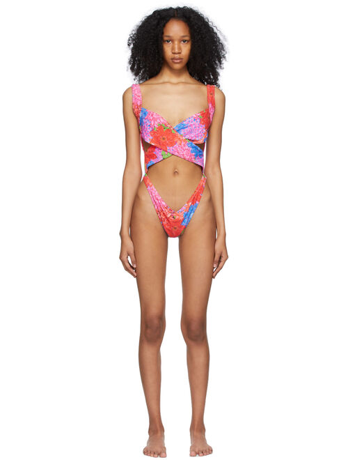 Pink & Blue Exotica One-Piece Swimsuit