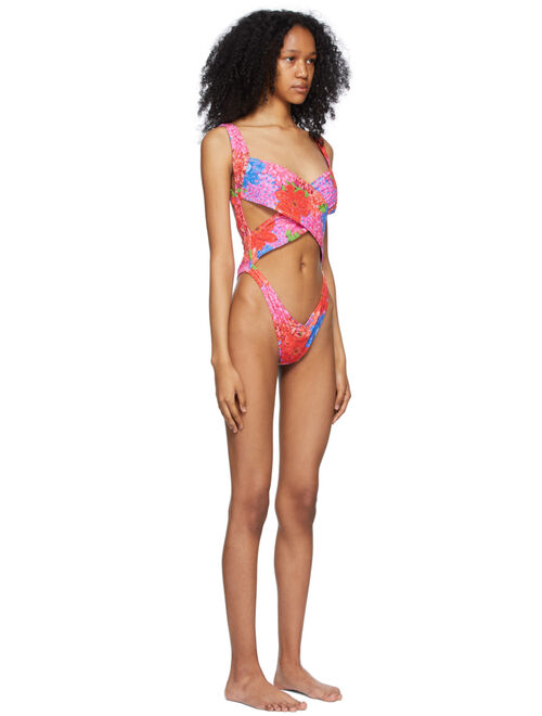 Pink & Blue Exotica One-Piece Swimsuit