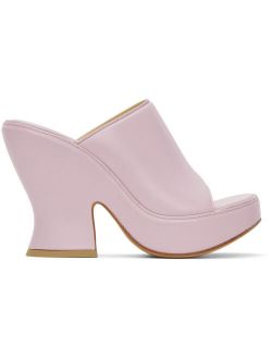 Purple Wedge Heeled Sandals