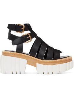 Emilie Gladiator Faux Leather Heeled Sandals