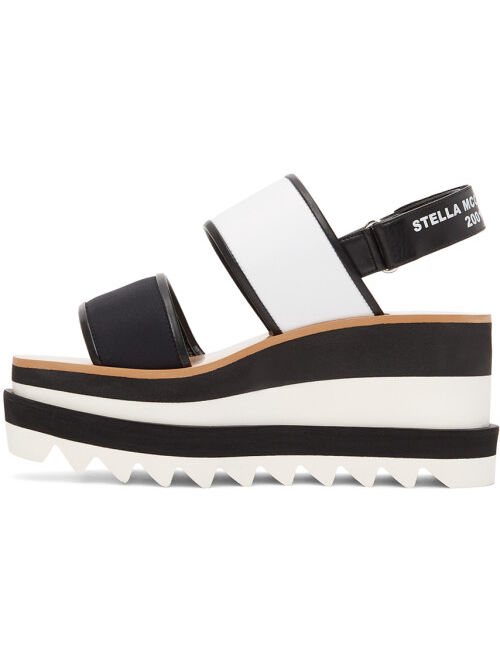 Black & White Sneak Elyse Platform Sandals