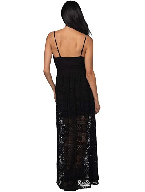 Bebe All Over Lace Maxi Dress