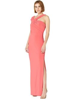 Jersey Gown with Slit
