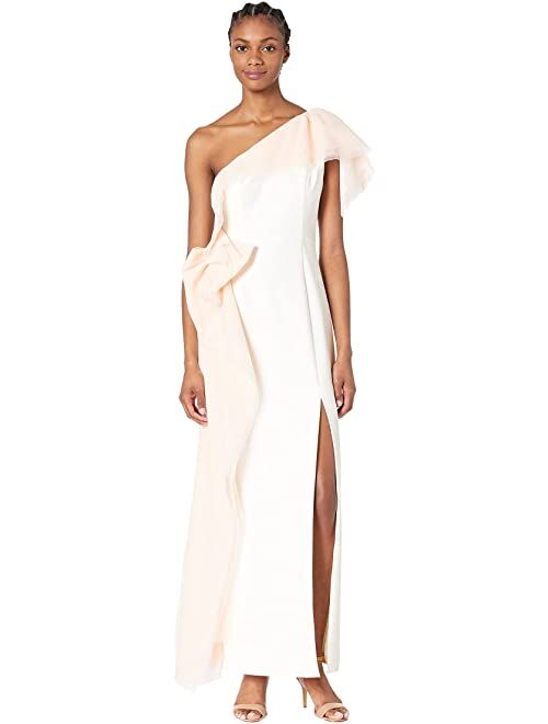 BCBG One Shoulder Gown with Tulle