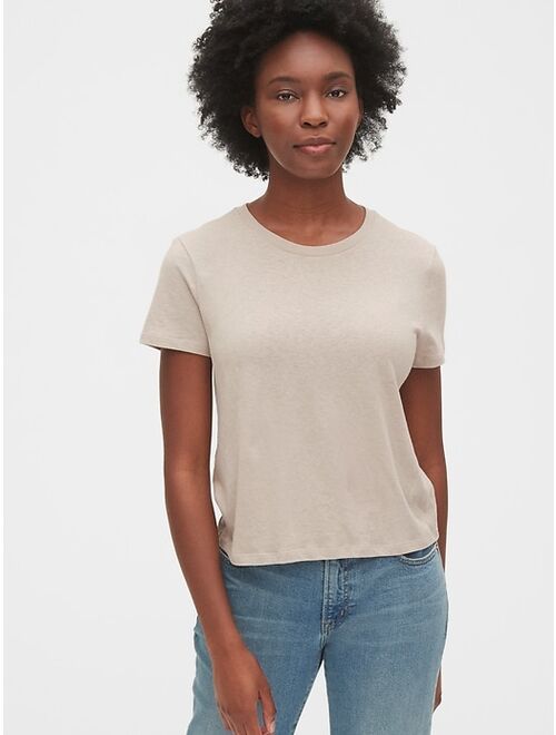 GAP Women's Solid Short sleeves Shrunken T-Shirt