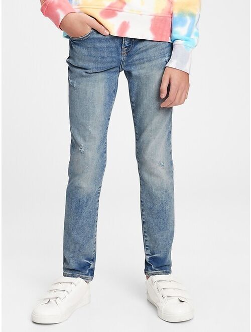 GAP Kids Distressed Skinny Jeans with Washwell