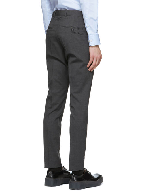 Grey Wool Herris Trousers