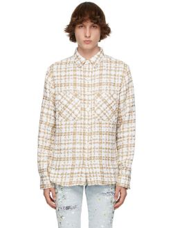 SSENSE Exclusive Beige & Off-White Tweed Oversized Shirt