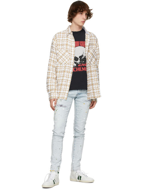 SSENSE Exclusive Beige & Off-White Tweed Oversized Shirt