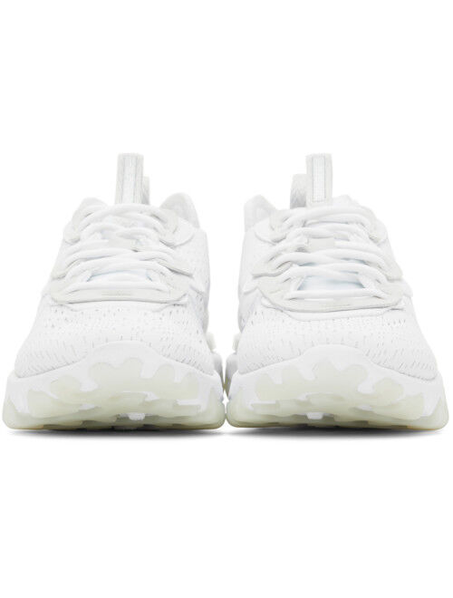 Nike White React Vision Low-Top Mesh Sneakers