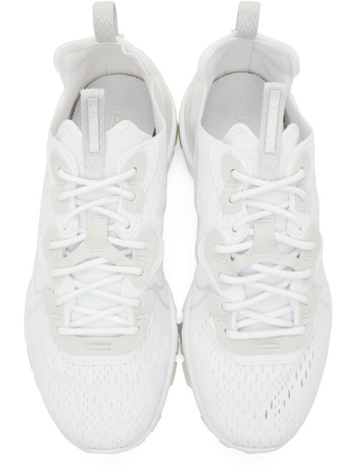 Nike White React Vision Low-Top Mesh Sneakers