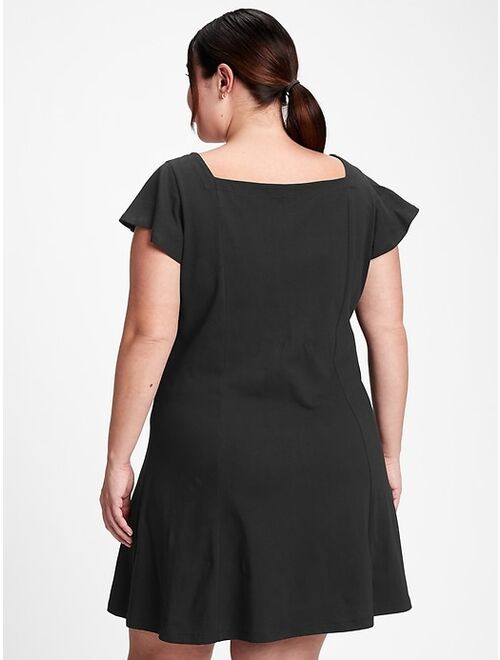 GAP Button-Front Flare Dress