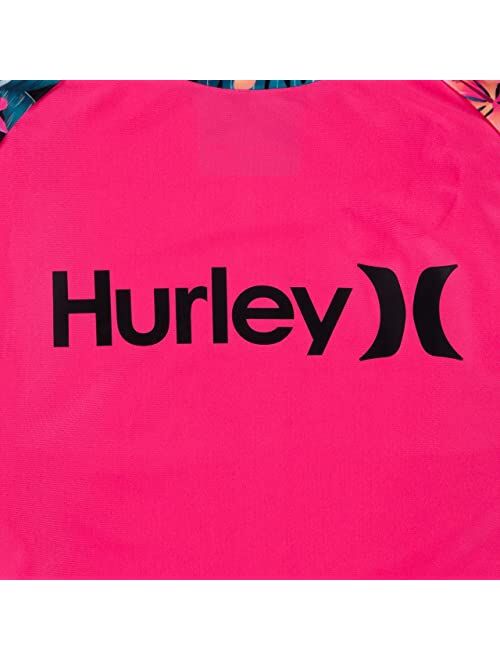 Hurley UPF 50+ Rashguard and Bikini Bottoms Swimsuit Set (Big Kids)