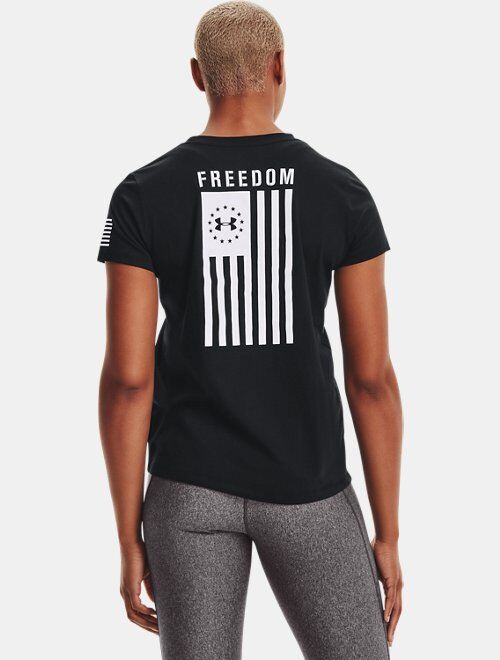 Under Armour Women's Solid Short Sleeve UA Freedom Flag T-Shirt