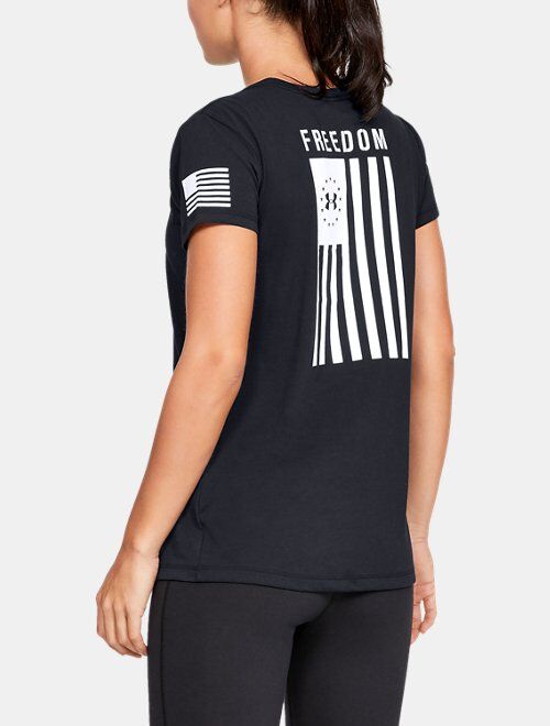 Under Armour Women's Solid Short Sleeve UA Freedom Flag T-Shirt
