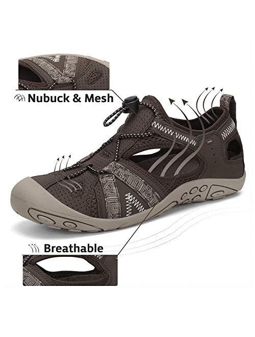 SAGUARO Women's Sport Sandal Closed Toe Breathable Summer Outdoor Hiking Shoes