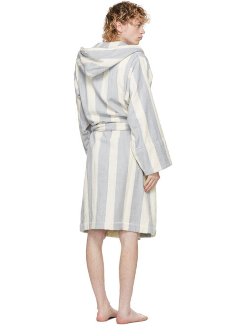 SSENSE Exclusive Beige Striped Terrycloth Bath Robe