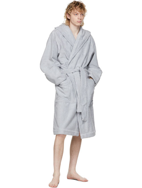 SSENSE Exclusive Grey Terrycloth Bath Robe