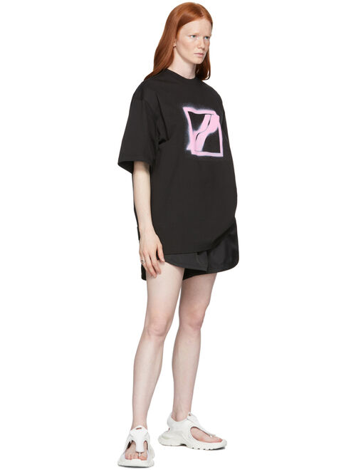 Women's Short Sleeve Black Logo T-Shirt