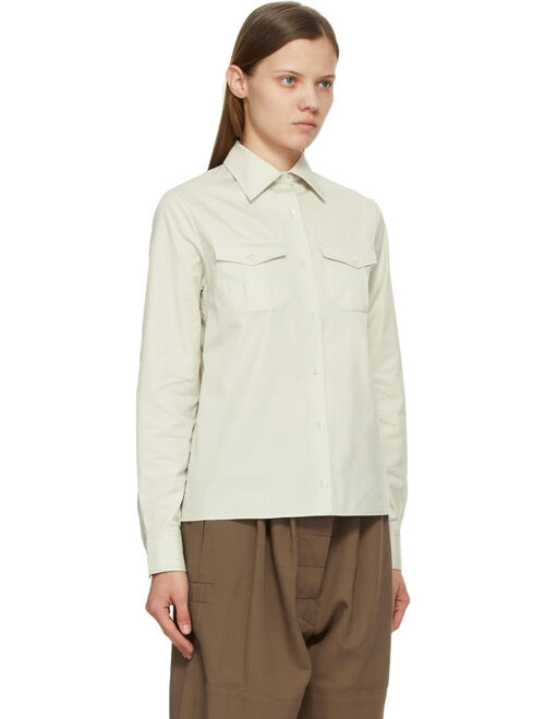 Women's Solid Green   Long Sleeve 2 Pocket Shirt