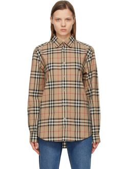 Beige Vintage Check Caxton Shirt