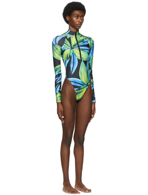 SSENSE Exclusive Blue & Yellow Springsuit One-Piece Swimsuit