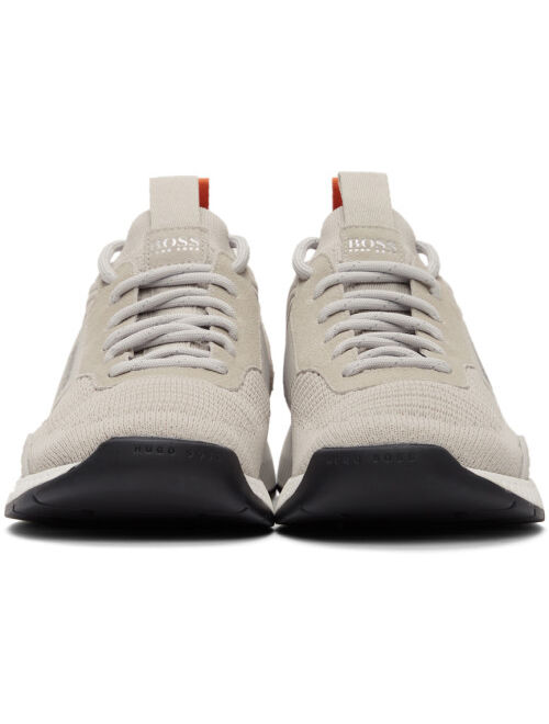 Hugo Boss Grey Titanium Running Sneakers