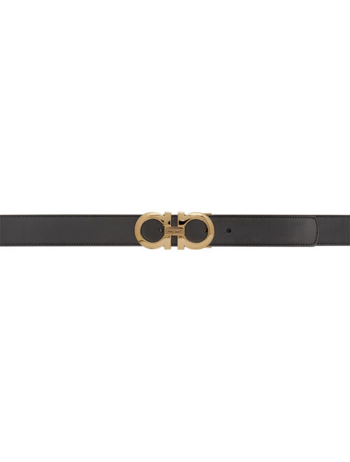 Ferragamo Reversible Black & Brown Gancini Reversible Belt