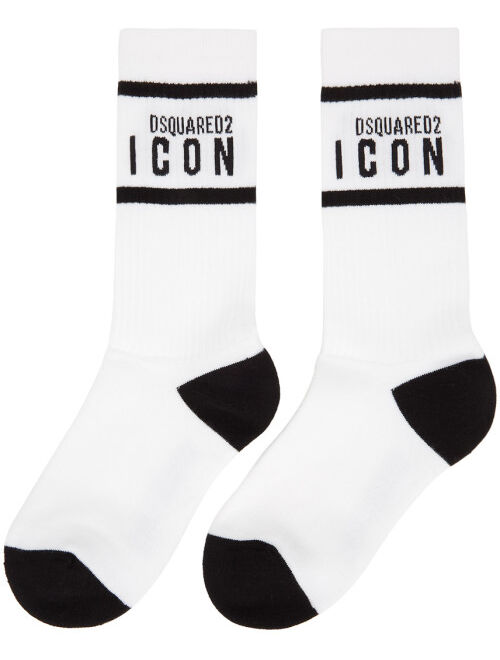 White 'Icon' Tennis Socks