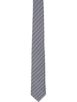 Blue Jacquard Stripe Tie