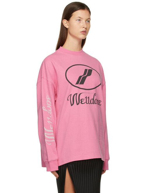 Pink Logo Long Sleeve T-Shirt