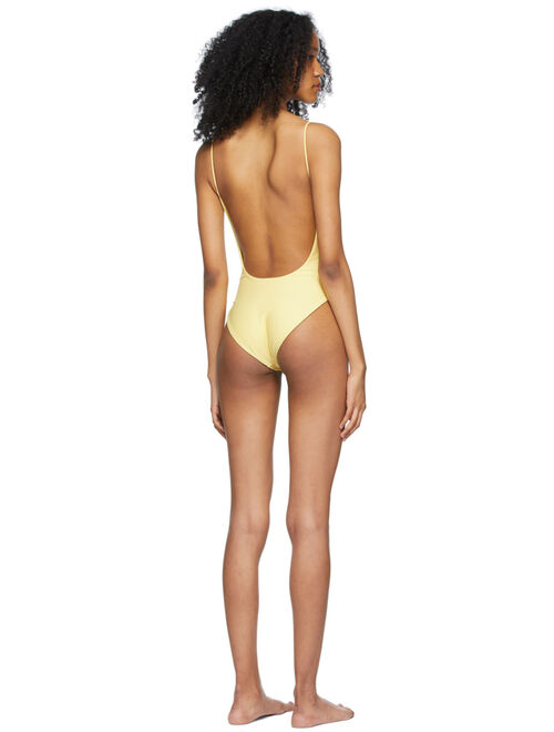 Yellow Trophy One-Piece Swimsuit