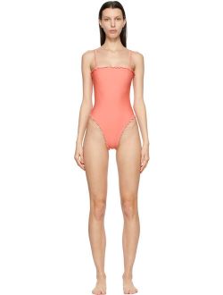 Sherris Pink Ruffle Tank One-Piece Swimsuit