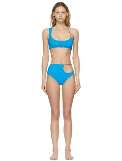 The Attico Blue Polyamide And Elastane  Bikini Set
