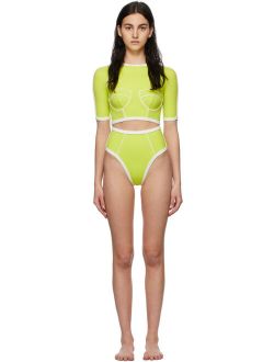Medina Swimwear Green Wave Shaper Bikini