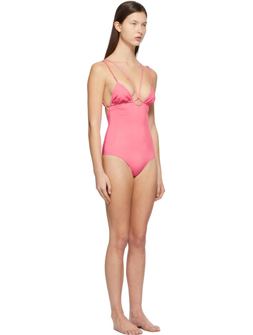 Jacquemus Pink 'Le Maillot Pila' One-Piece Swimsuit