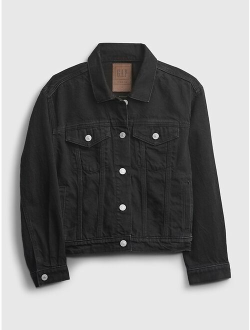 GAP Cropped Icon Denim Jacket With Washwell™