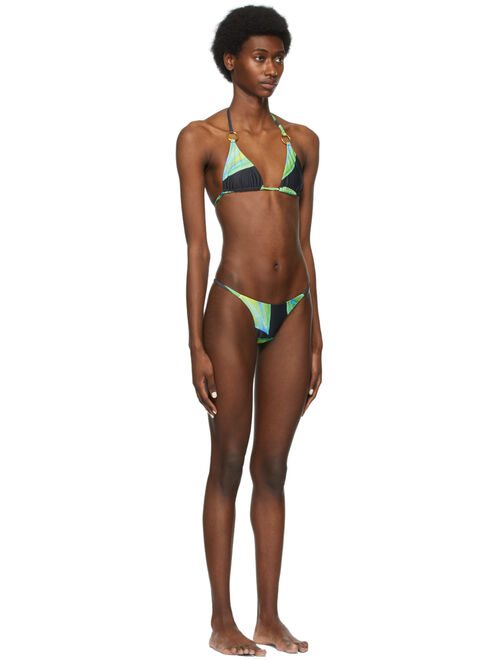 Louisa Ballou Blue & Green Mini Ring Bikini