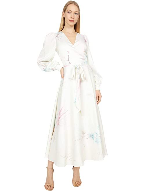 Ted Baker Flosssi Floral Wrap Long Sleeve Midi Dress