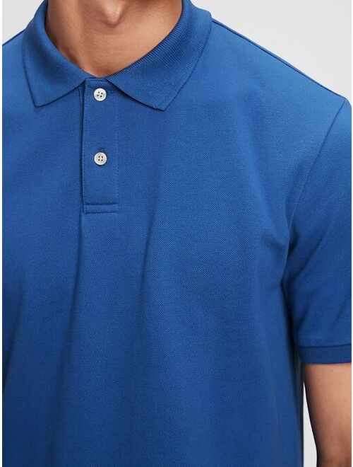 GAP All Day Pique Cotton Relaxed Fit  Polo T-Shirt