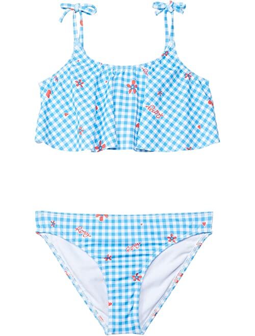 Roxy Kids Vichy Paradise Flutter Set Swimsuit (Toddler/Little Kids/Big Kids)