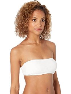 Decadent Texture Bandeau Top w/ Removable Soft Cups and Strap